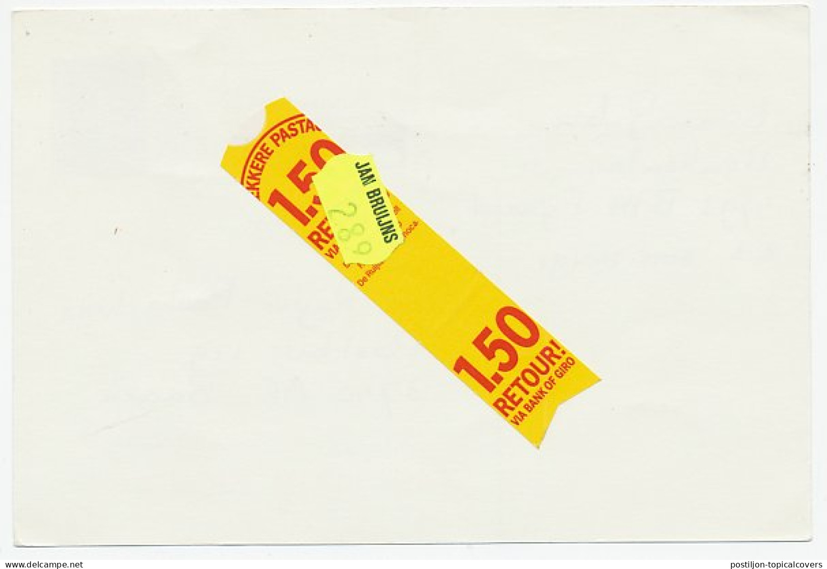 Briefkaart / Bijfrankering Gehalveerd Zegel Roosendaal 1993 - Other & Unclassified