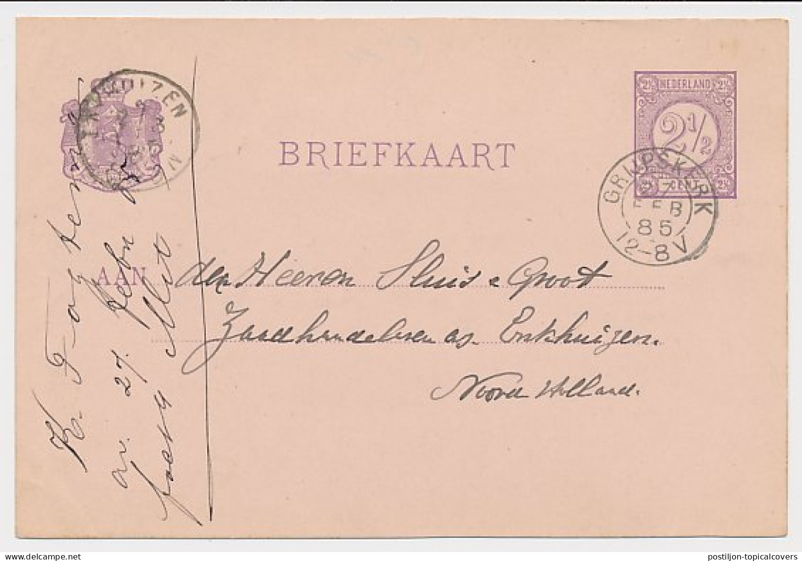 Kleinrondstempel Grijpskerk 1885 - Unclassified