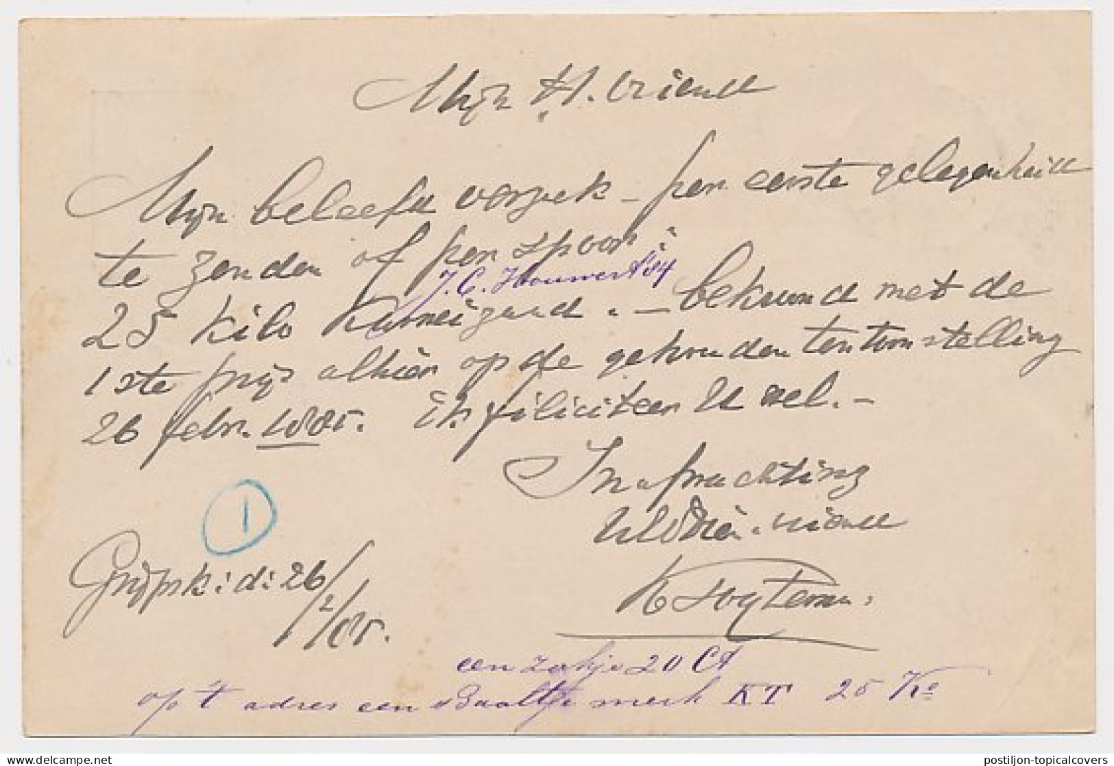 Kleinrondstempel Grijpskerk 1885 - Non Classificati