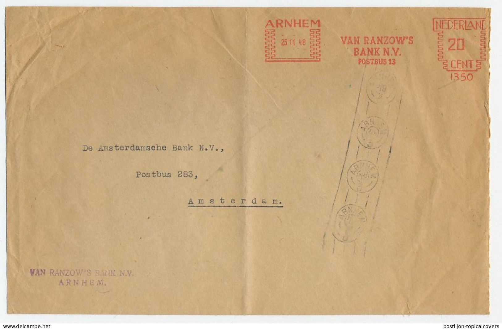 Drukwerkrolstempel Arnhem 3 - 1919 - Unclassified