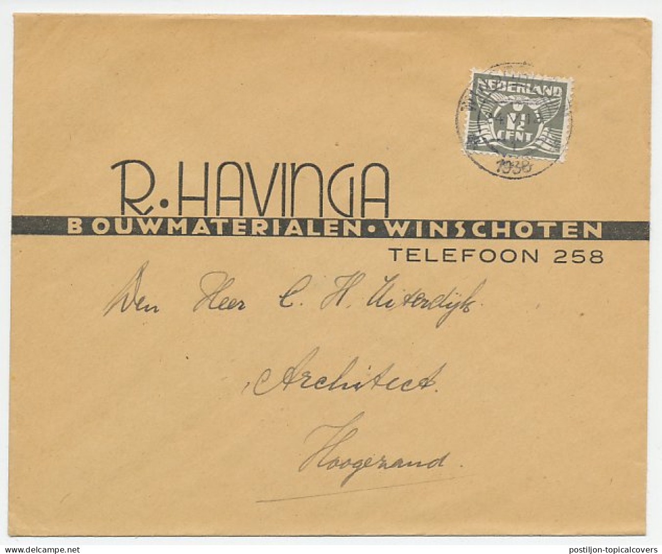 Firma Envelop Winschoten 1938 - Bouwmaterialen  - Zonder Classificatie