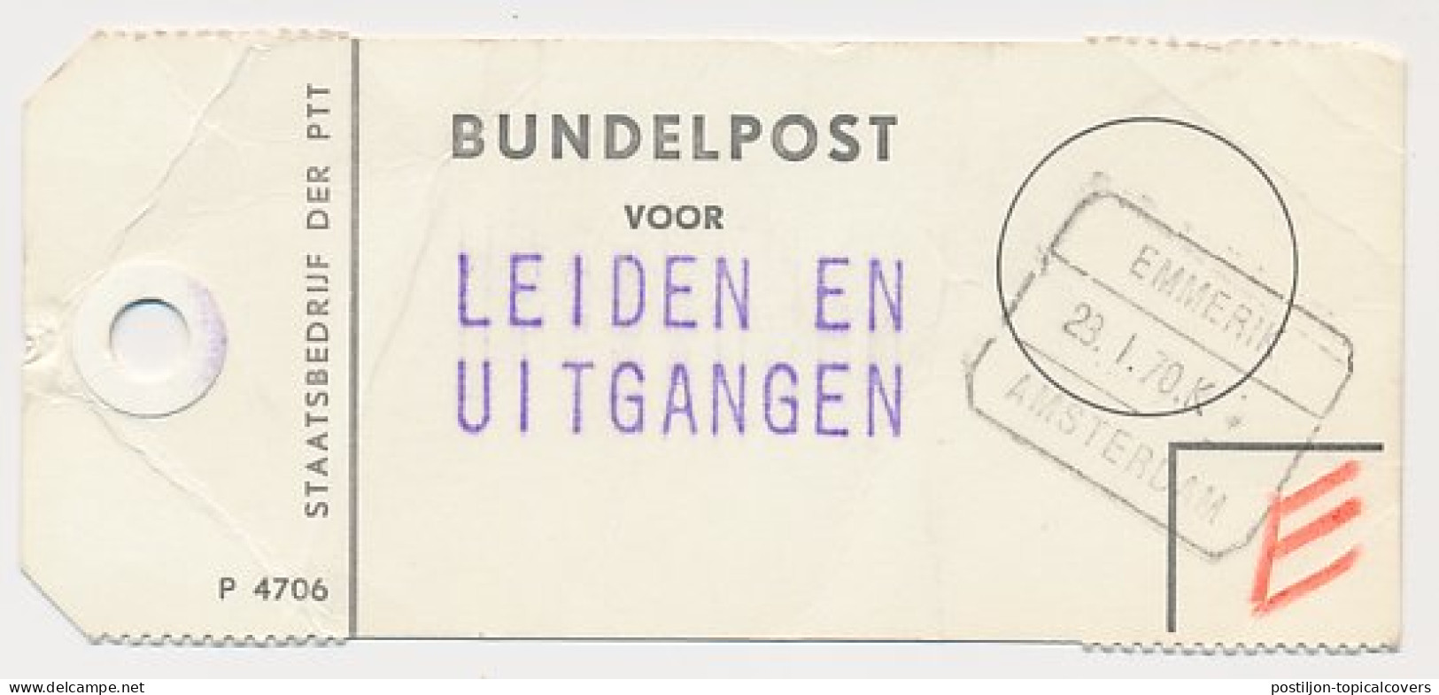 Treinblokstempel : Emmerik - Amsterdam K 1970 - Non Classificati