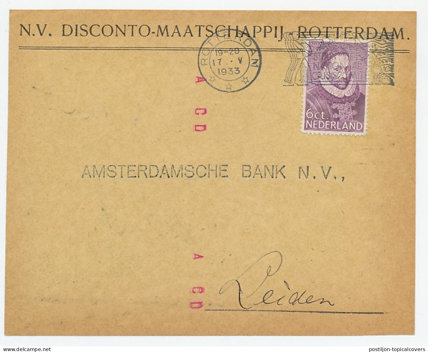 Transorma Rotterdam - Letters A C D ( Herhaald ) 1933 - Unclassified
