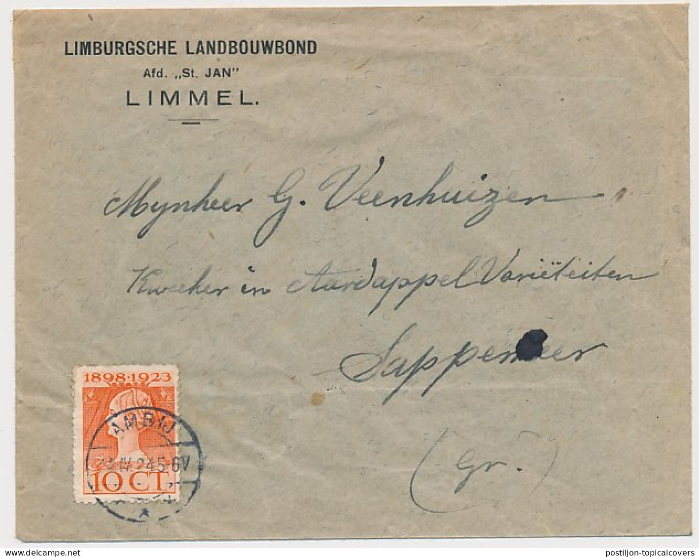 Envelop Limmel 1924 - Limburgsche Landbouwbond - Non Classés