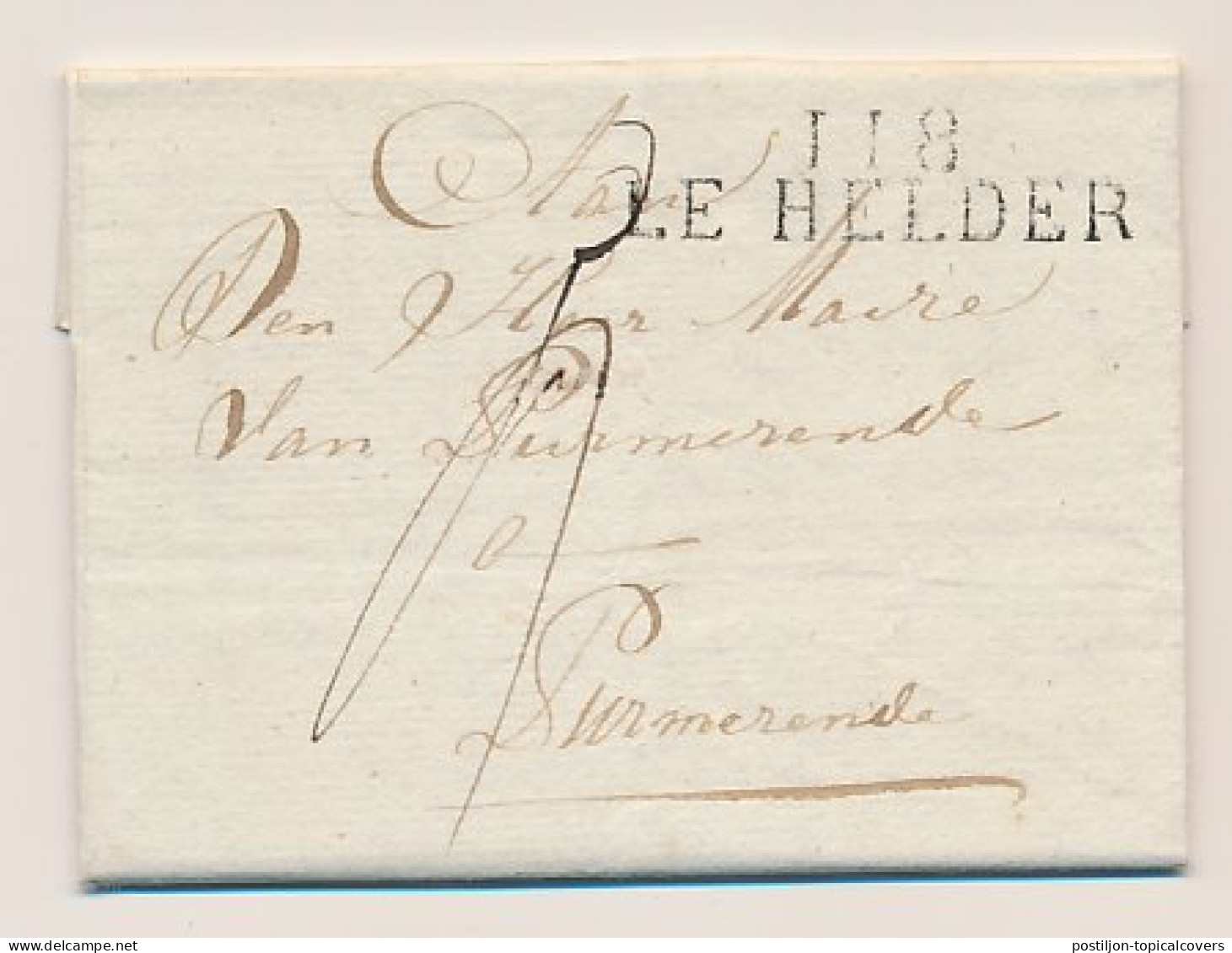 118 LE HELDER - Purmerend 1812 - ...-1852 Prephilately