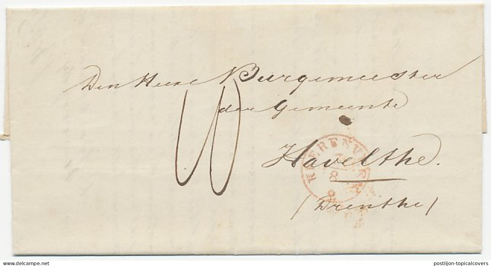 Naamstempel Gorredijk 1852 - Briefe U. Dokumente