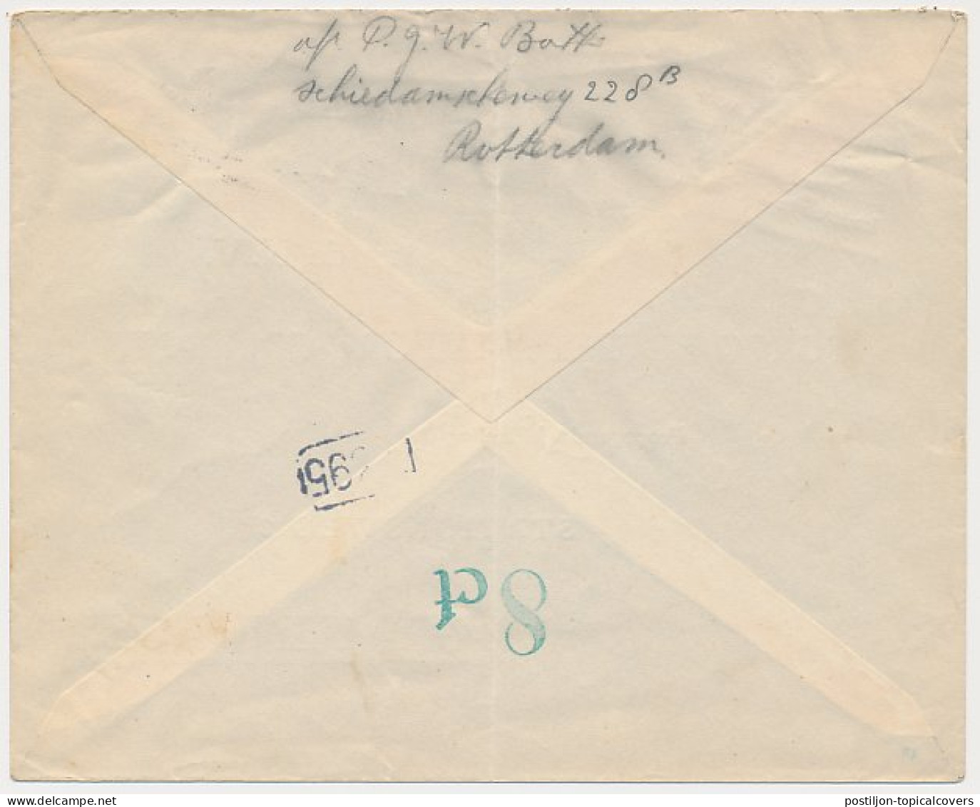 Antwoordenvelop Geuzendam PP29-3 - Baarfrankering 1929 - Interi Postali