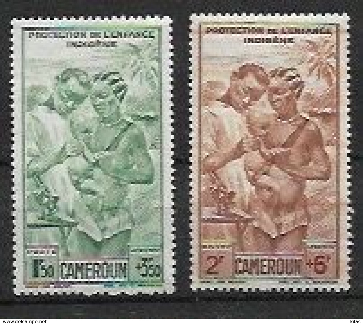 CAMEROON 1942 Protection De L'Enfance Indigène & Quinzaine Impériale (PEIQI) MNH - 1942 Protection De L'Enfance Indigène & Quinzaine Impériale (PEIQI)