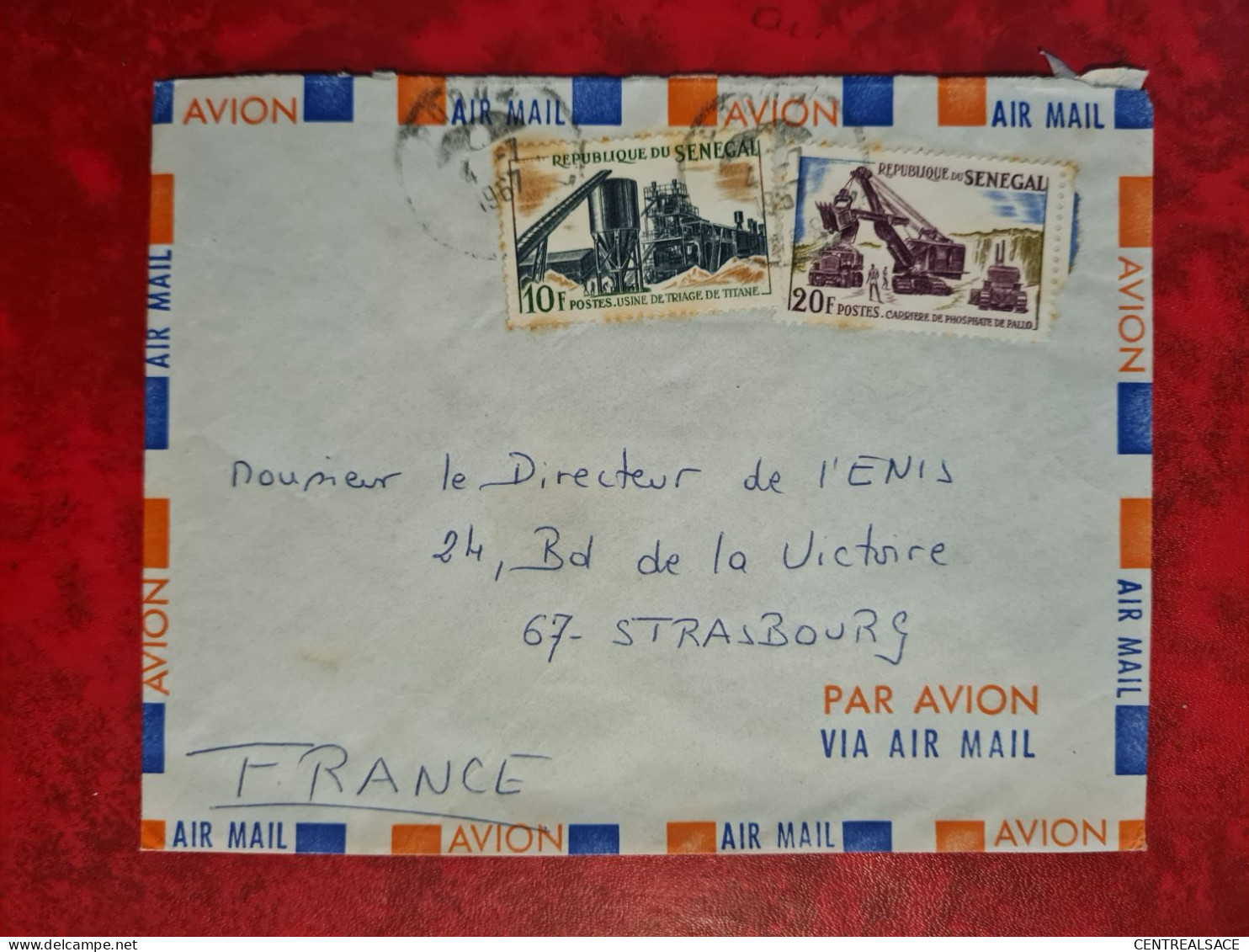 LETTRE  SENEGAL DAKAR 1967 CARRIERES DE PHOSPHATE DE PALLO USINE DE TRIAGE - Sénégal (1960-...)