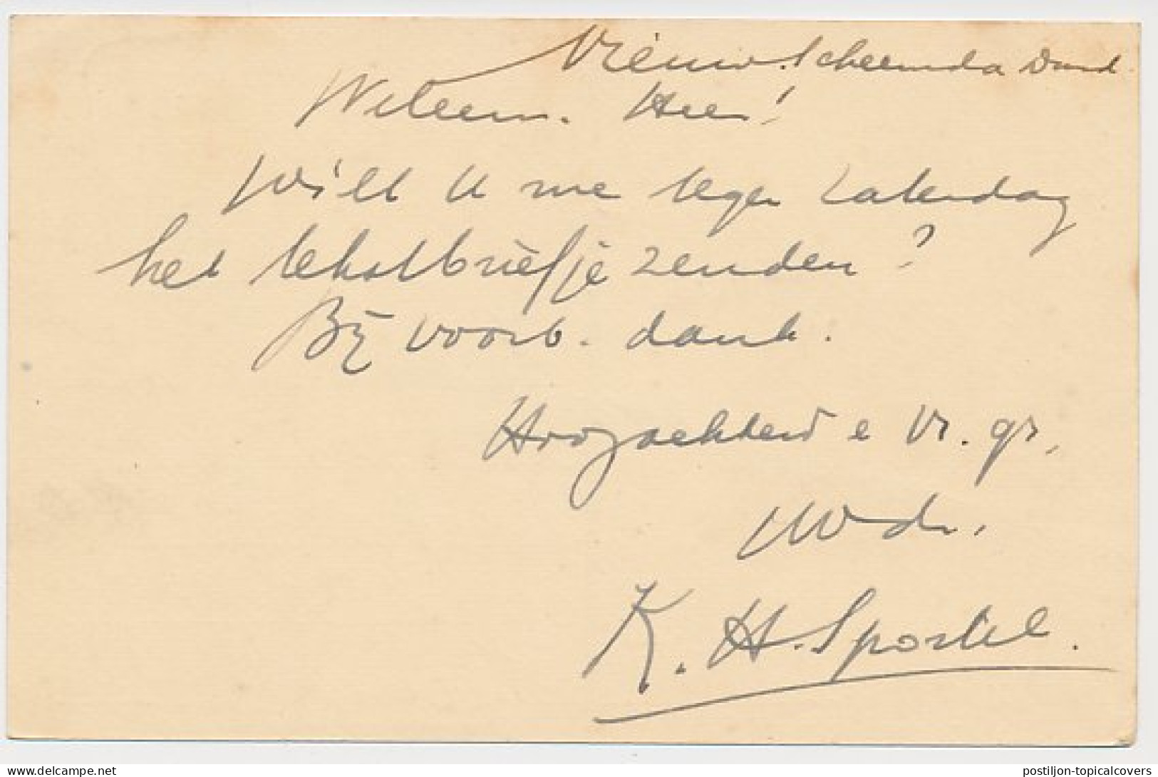 Treinblokstempel : Zuidbroek - Delfzijl C 1929 (Nieuw Scheemda) - Zonder Classificatie