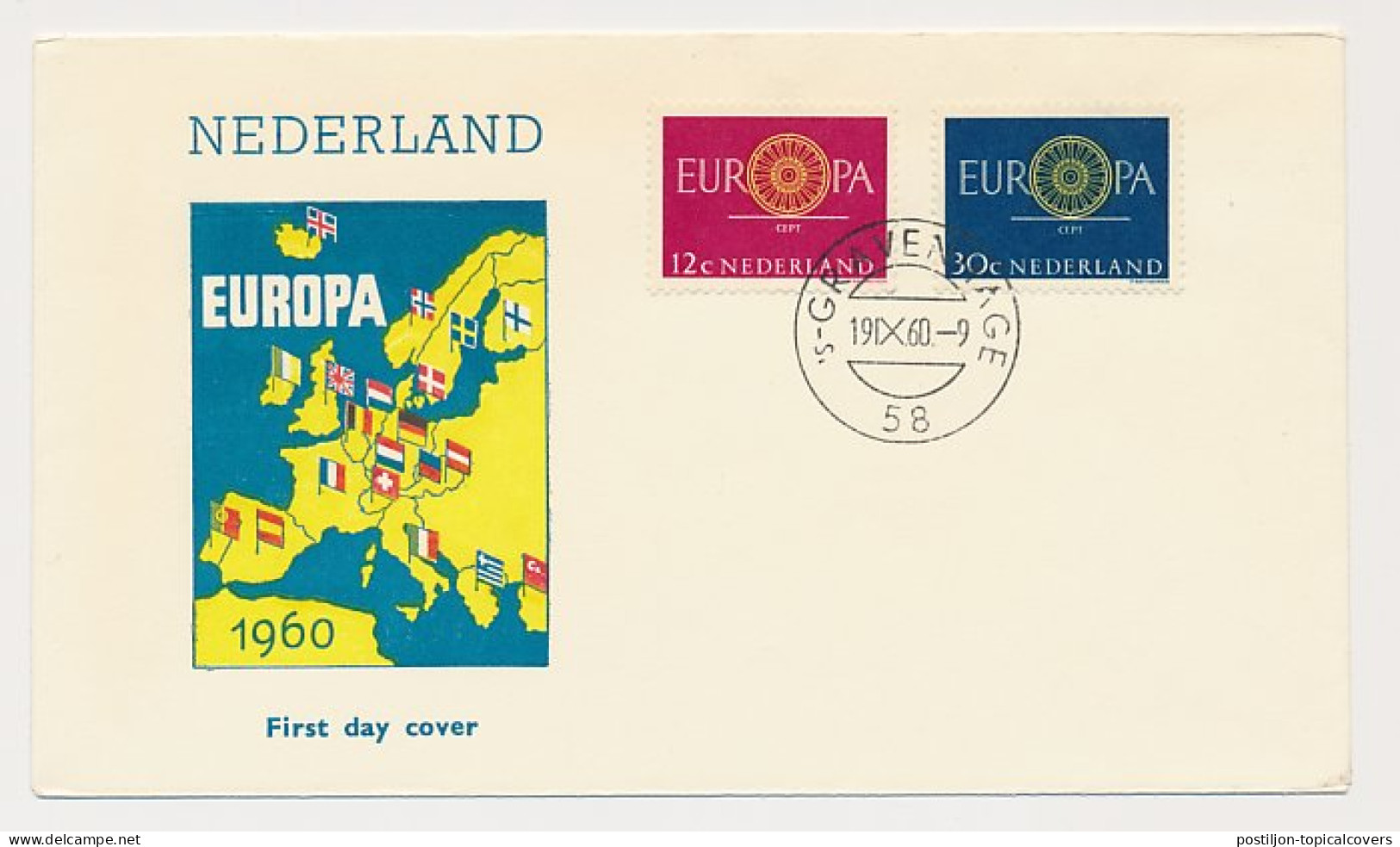 FDC / 1e Dag Em. Europa 1960 - Uitgever Onbekend - Ohne Zuordnung