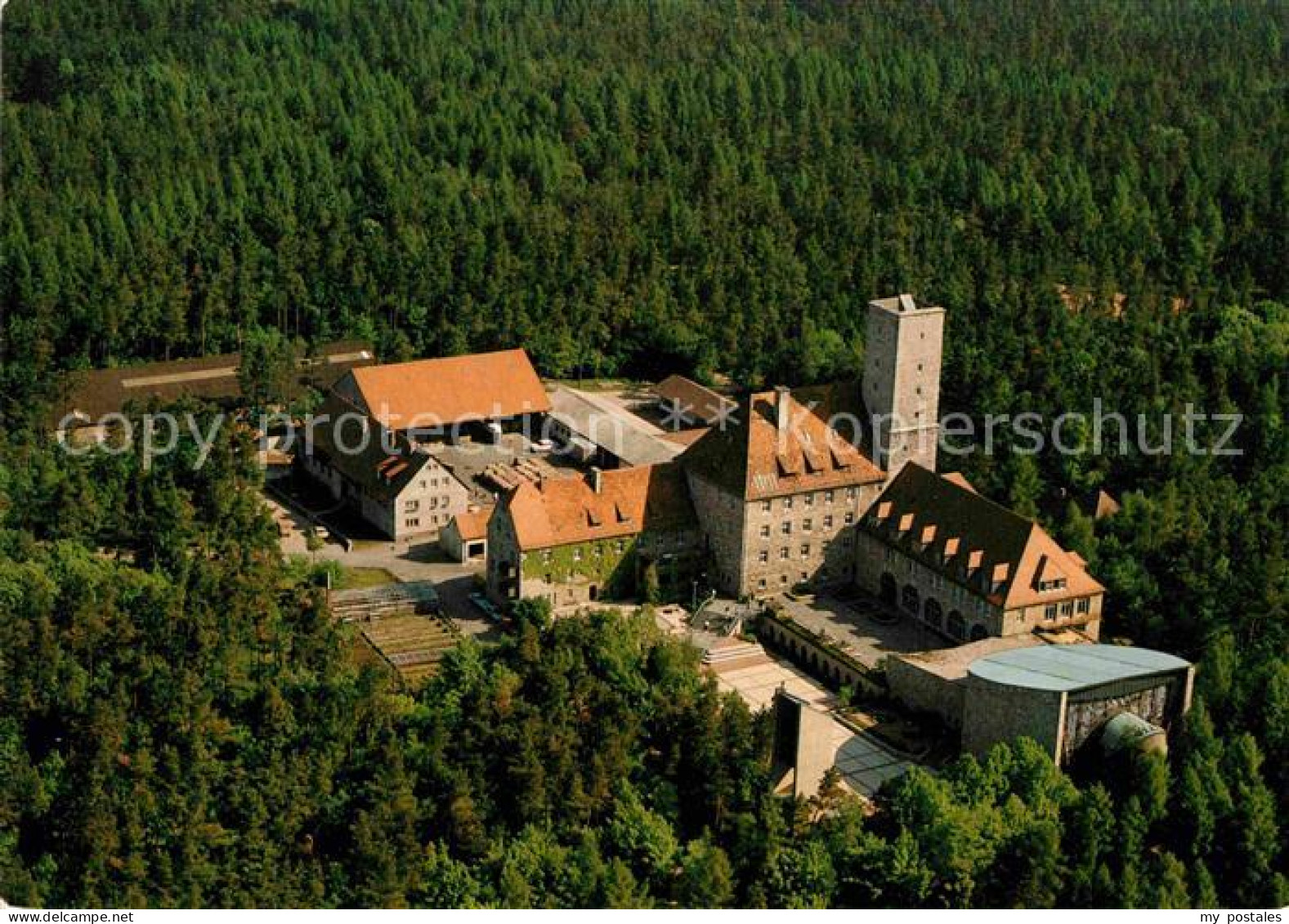 72783412 Ebermannstadt Jugendhaus Burg Feuerstein Fliegeraufnahme Ebermannstadt - Andere & Zonder Classificatie