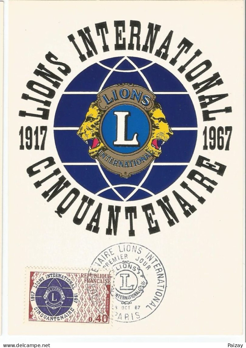 5 FDC Carte 1 jour 8 octobre 1967 N° 1534 1533 1531 1529 1528 Troyes Orleans Curie Lions club 10 75 45