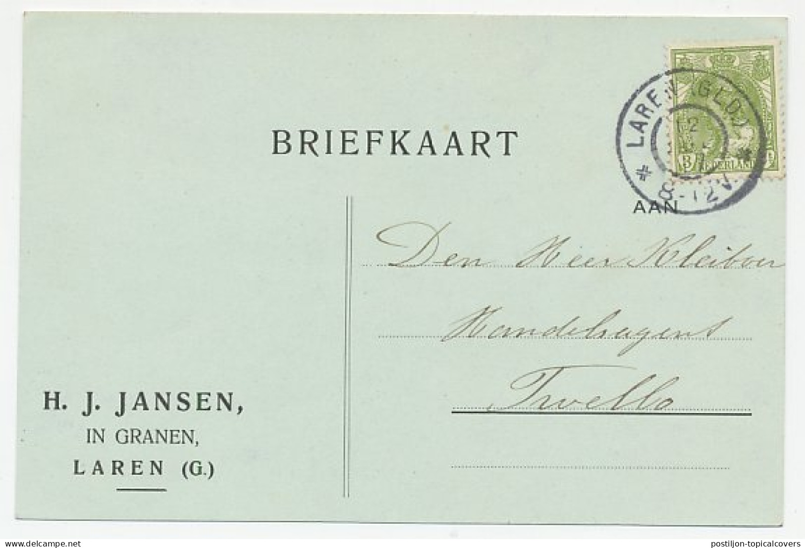 Firma Briefkaart Laren 1917 - Granen - Non Classificati