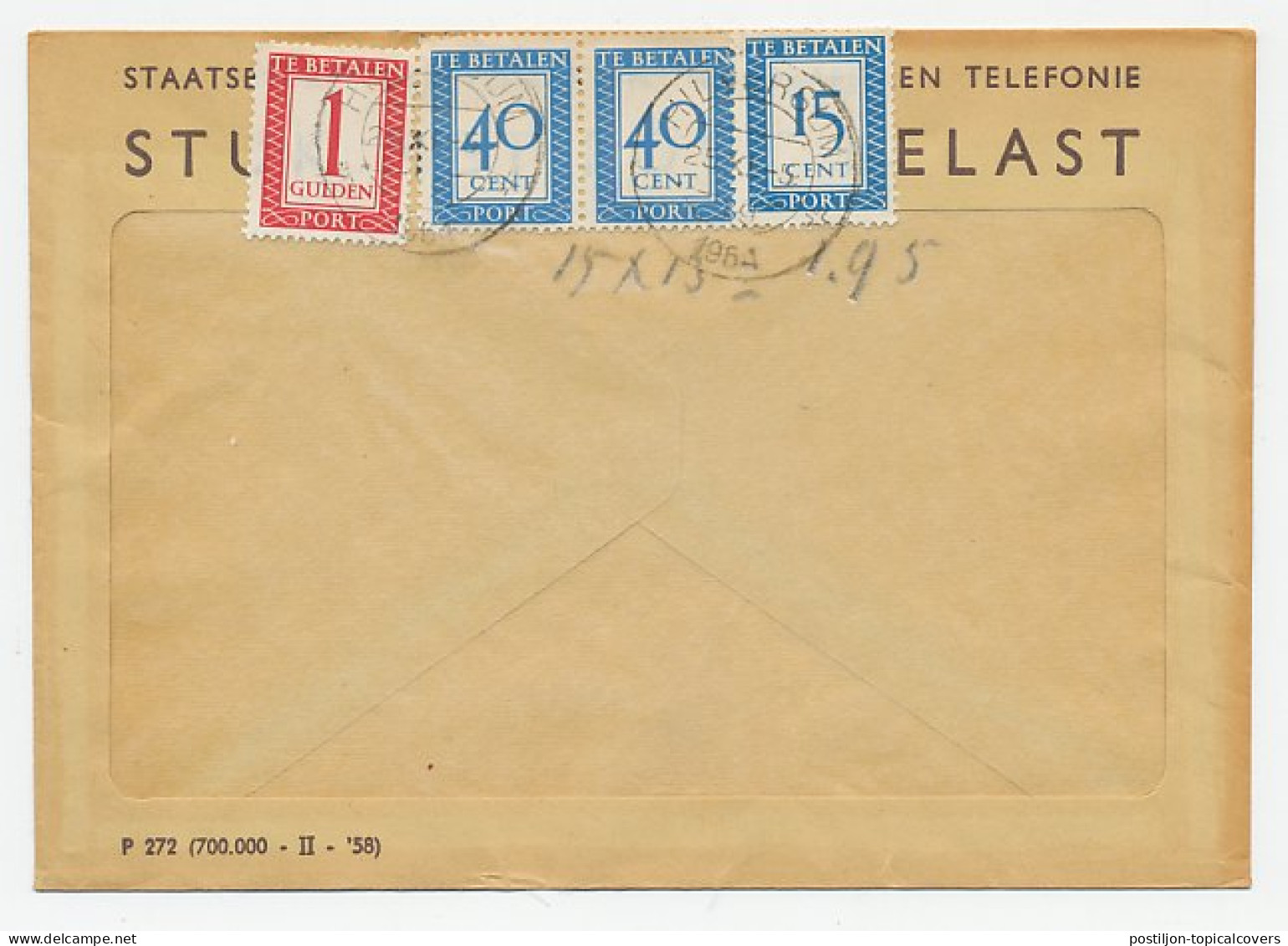 Emissie Port 1947 Dienst Envelop Hilversum - Unclassified