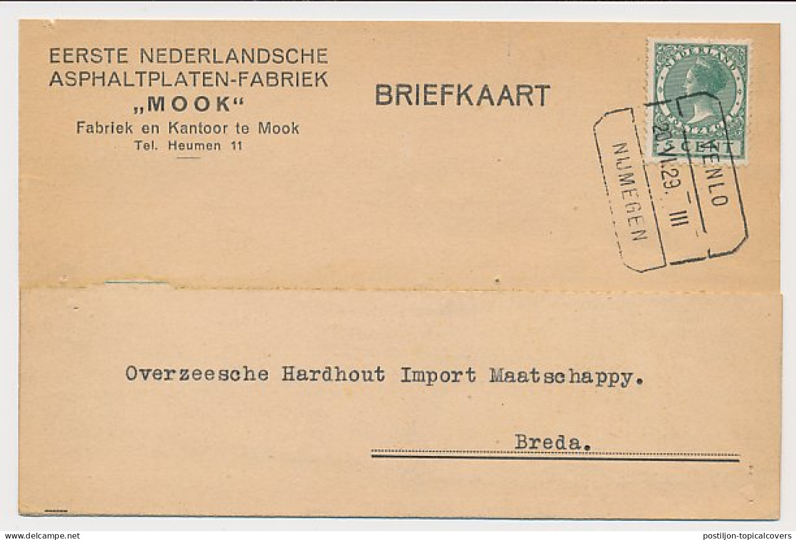 Treinblokstempel : Venlo - Nijmegen III 1929 - Ohne Zuordnung