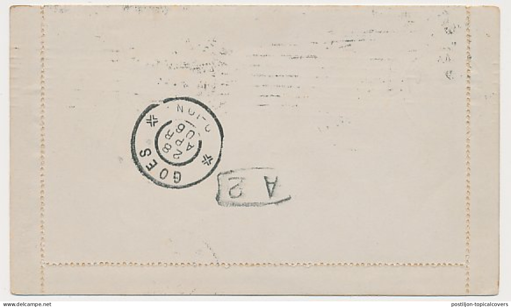 Postblad G. 5 Y S Gravenhage - Goes 1903 - Interi Postali