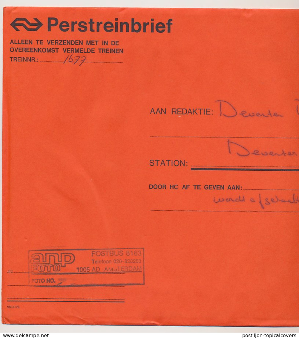 Complete Perstreinbrief / Kontrolezegel NS Amsterdam - Deventer ( 1979 ) - Non Classificati