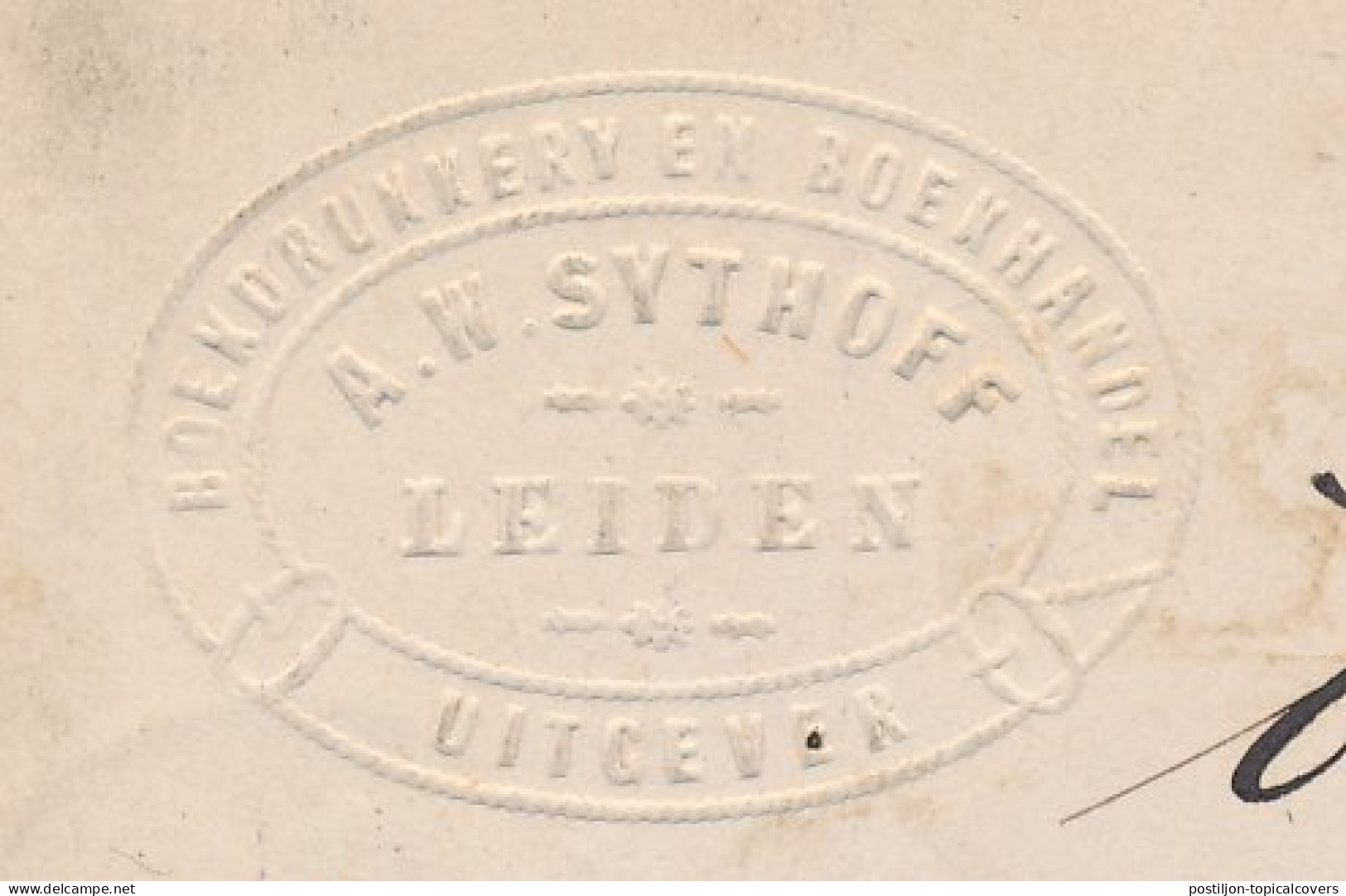 Briefkaart G. 23 Firma Blinddruk Leiden 1881 - Ganzsachen