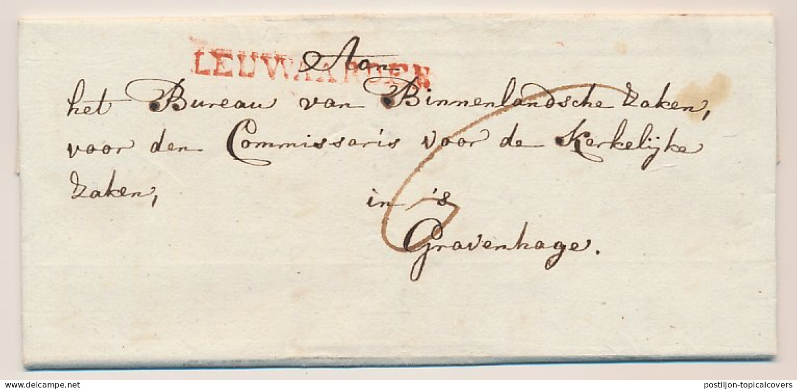 LEUWARDEN - S Gravenhage 1815 - Lakzegel - ...-1852 Voorlopers