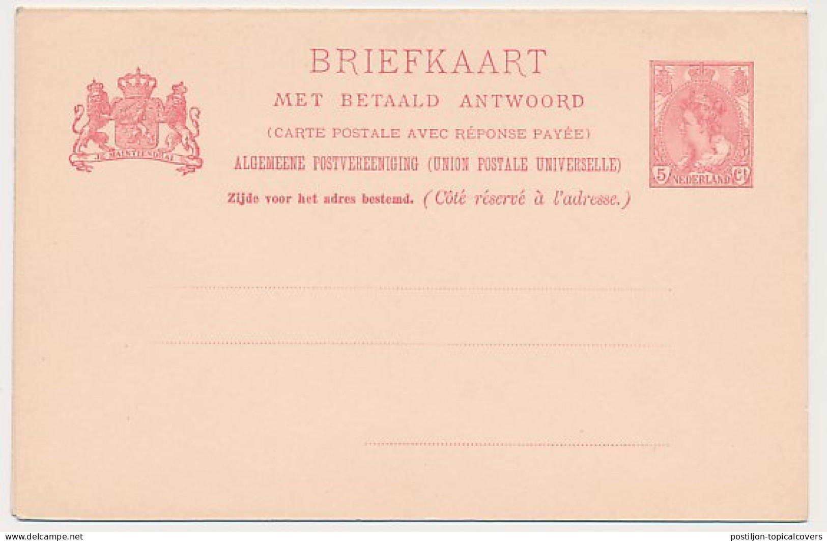 Briefkaart G. 58 B - Ganzsachen