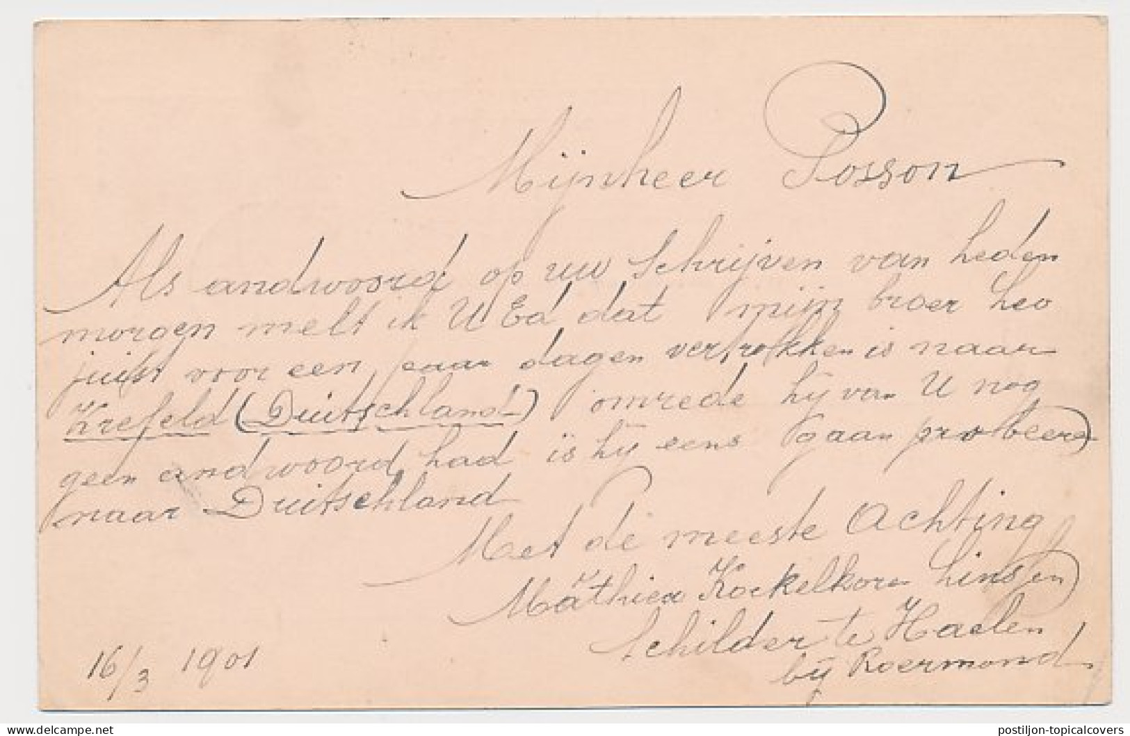 Kleinrondstempel Haelen 1901 - Unclassified