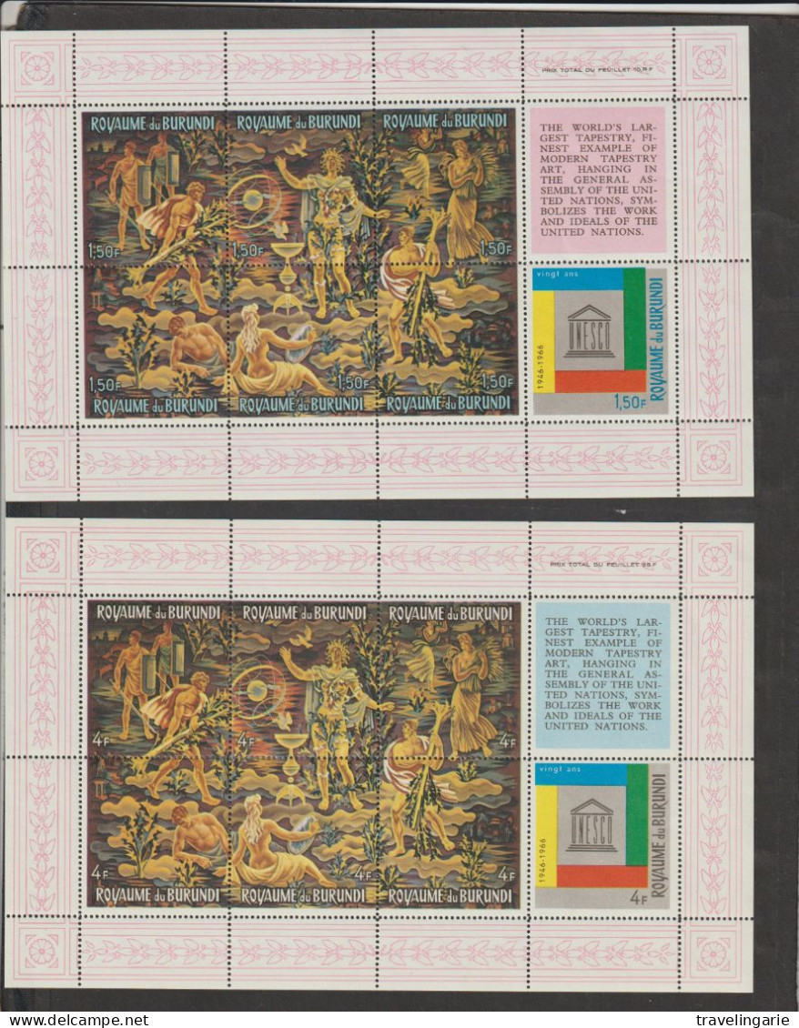 Burundi 1966 S/S 20th Anniversary UNESCO English Text MNH/** - UNESCO