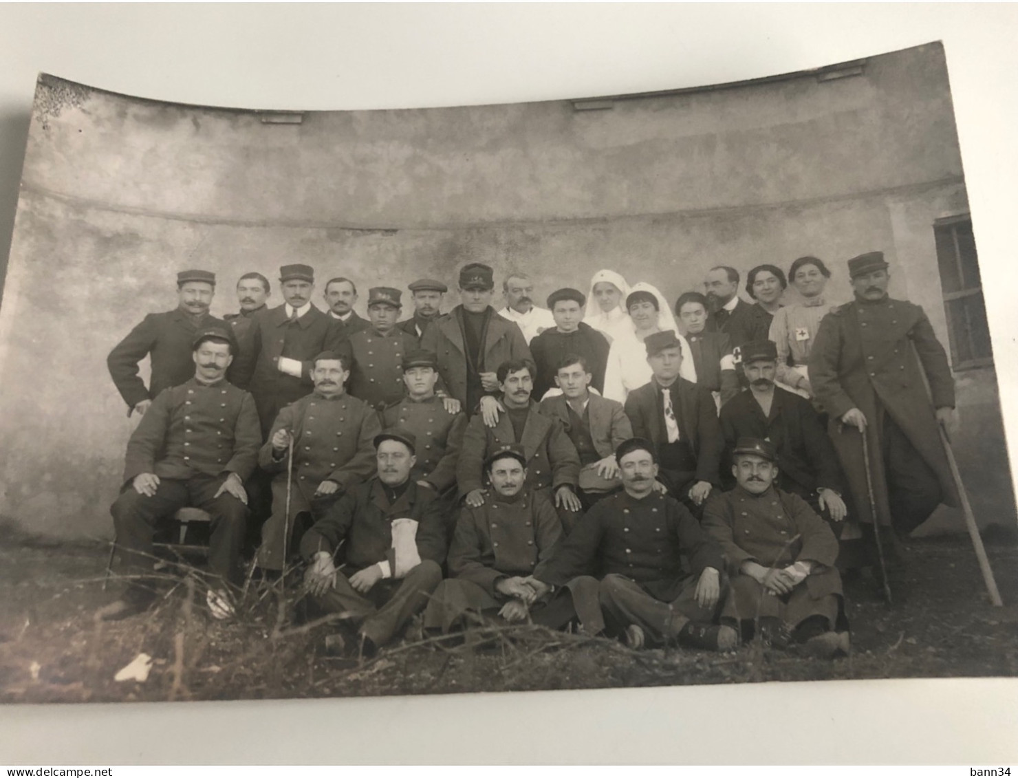 Lot 4 cpa carte photo 1914 aude hôpital de Sallèles d aude guerre poilu infirmière