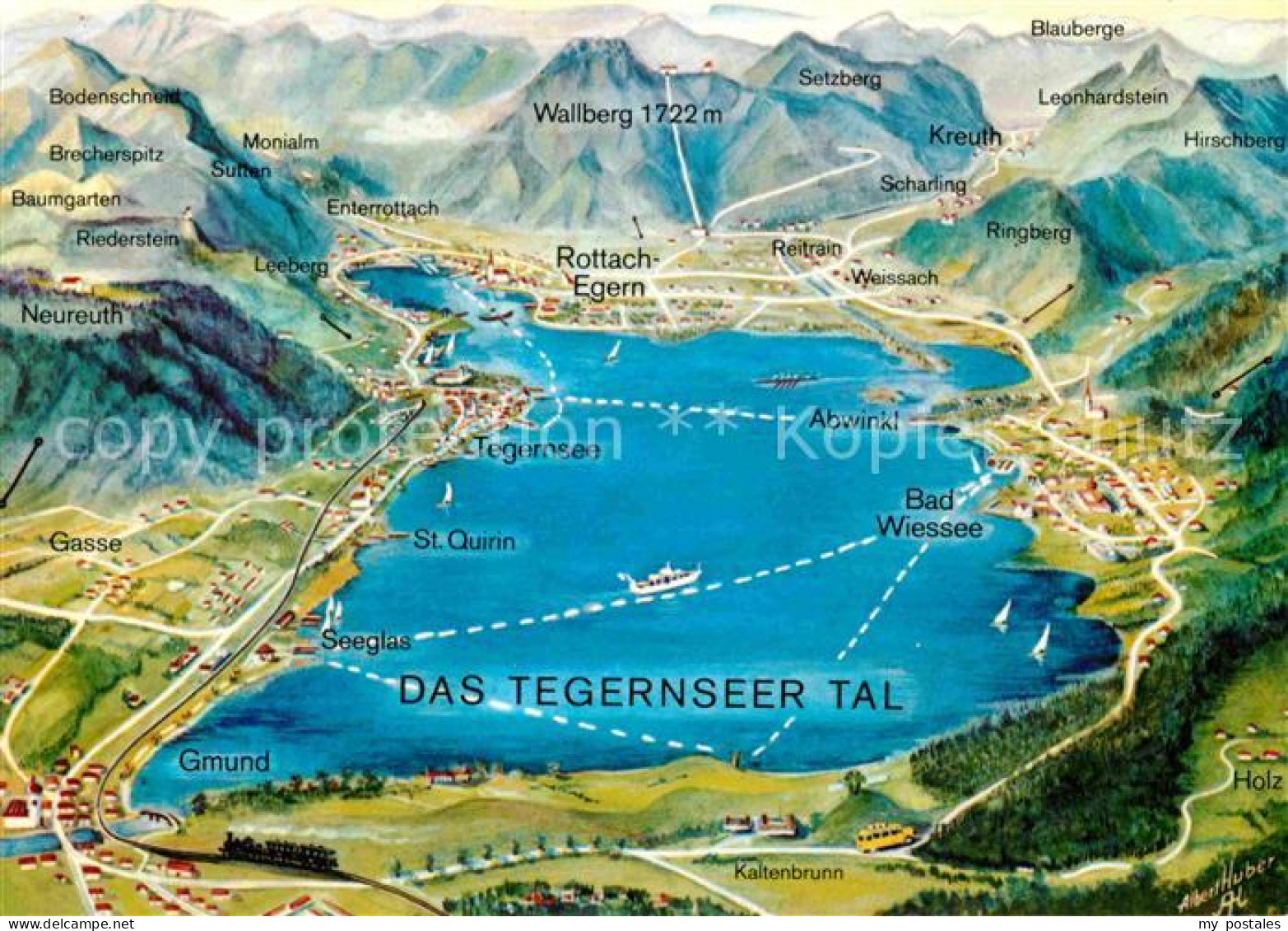 72783279 Tegernsee Tegernseer Tal Und Umgebung Mit Alpen Aus Der Vogelperspektiv - Tegernsee