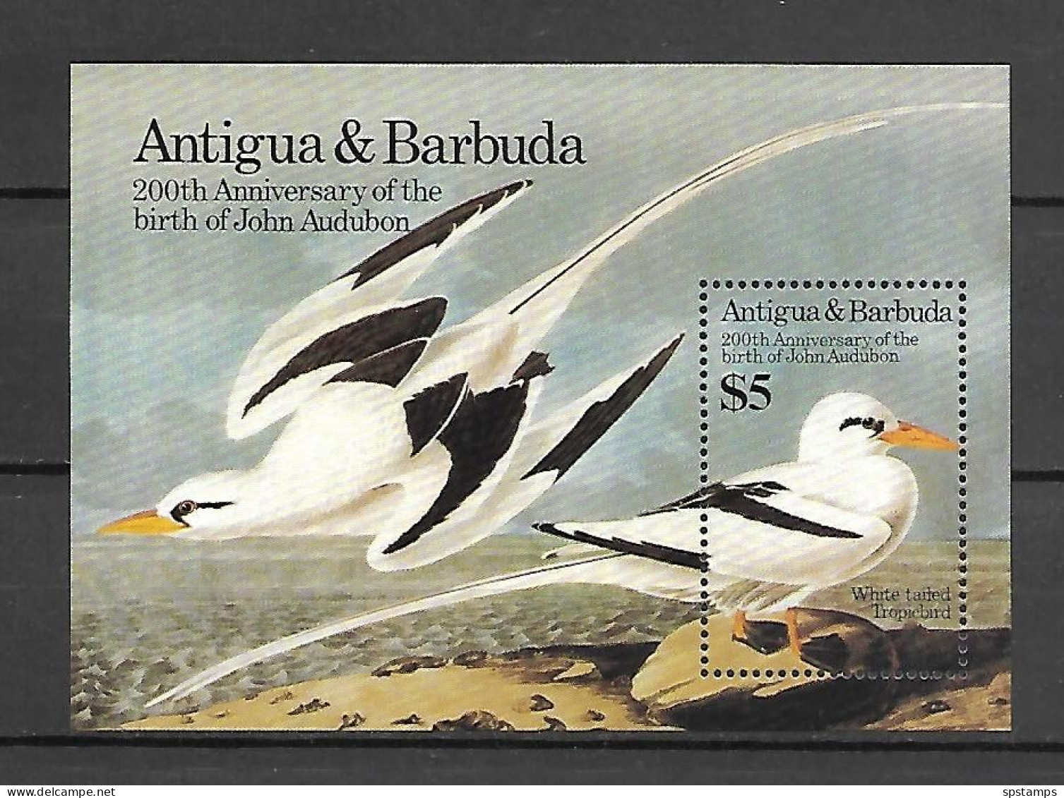 Antigua & Barbuda 1985 Birds - John James Audubon MS MNH - Antigua Und Barbuda (1981-...)