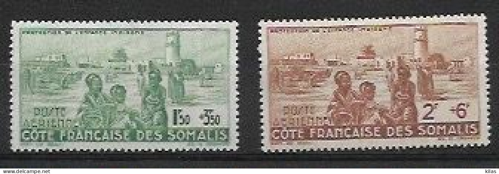 SOMALIS 1942 Protection De L'Enfance Indigène & Quinzaine Impériale (PEIQI) MNH - 1942 Protection De L'Enfance Indigène & Quinzaine Impériale (PEIQI)