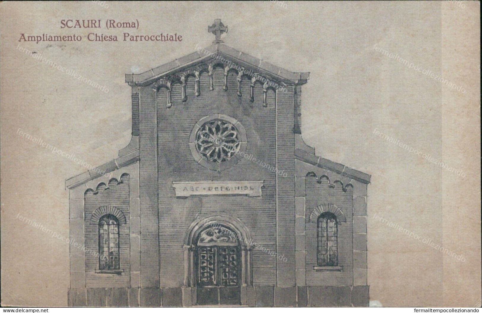 Cs513  Cartolina Scauri Ampliamento Chiesa Parrocchiale Provincia Di Latina 1939 - Latina