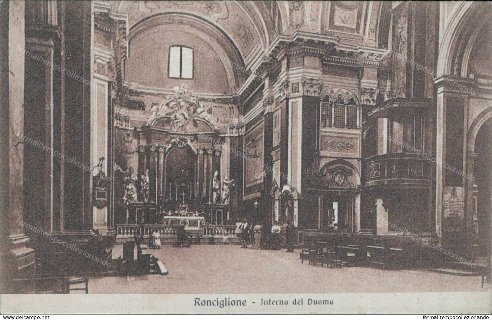 Cs514  Cartolina Ronciglione Interno Del Duomo Provincia Di Viterbo Lazio - Viterbo