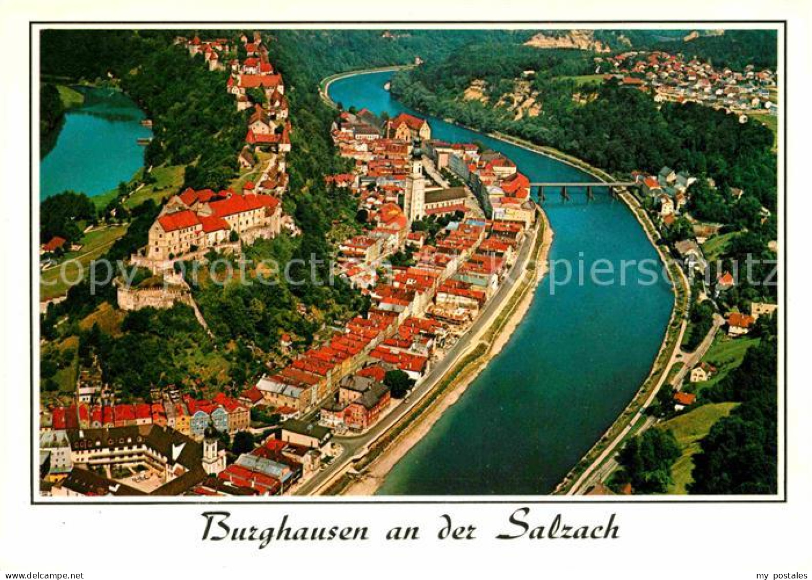 72782894 Burghausen Salzach Fliegeraufnahme Mit Schloss Burghausen - Burghausen