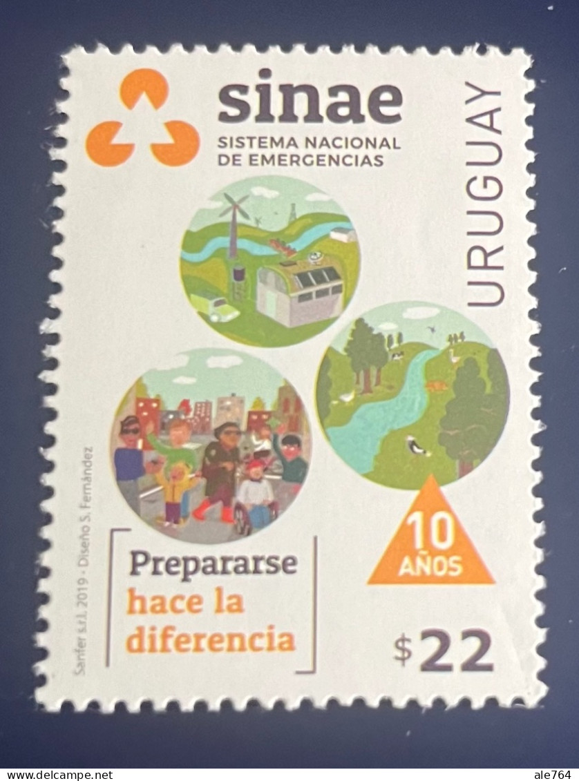 Uruguay 2019, SINAE, Sistema Nacional De Emergencias, MNH. - Uruguay