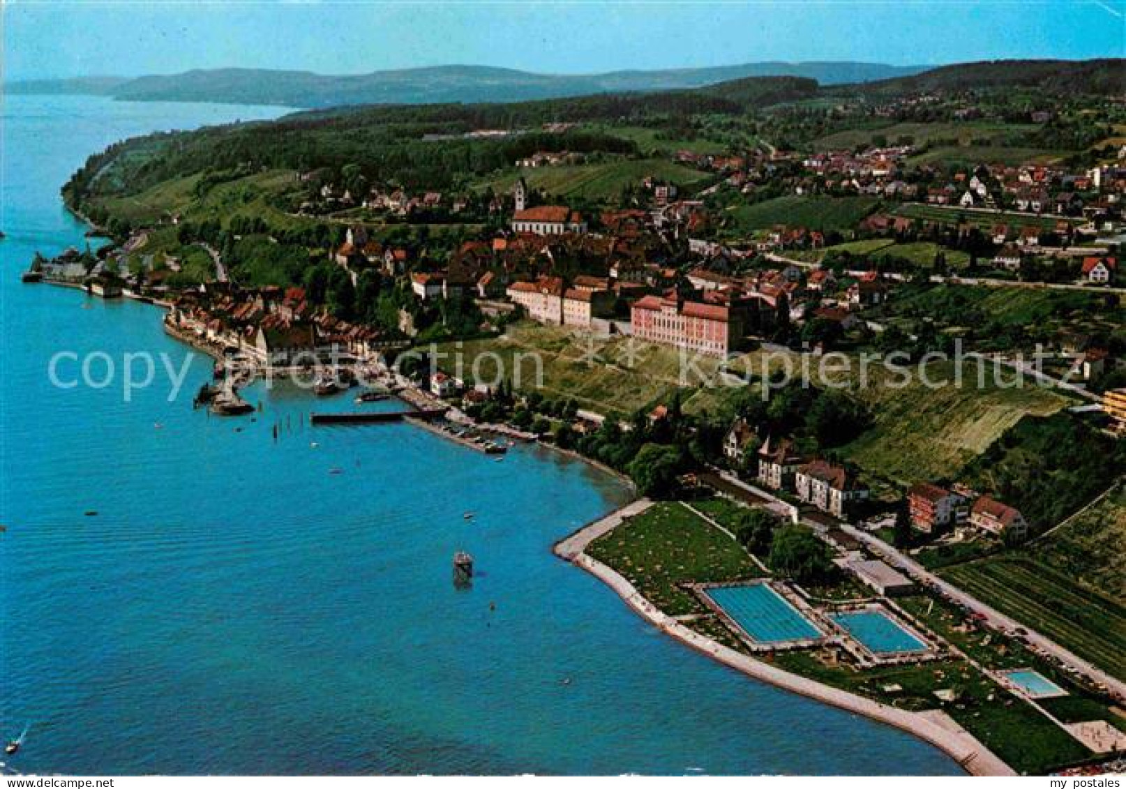 72782879 Meersburg Bodensee Fliegeraufnahme Mit Schwimmbad Meersburg - Meersburg