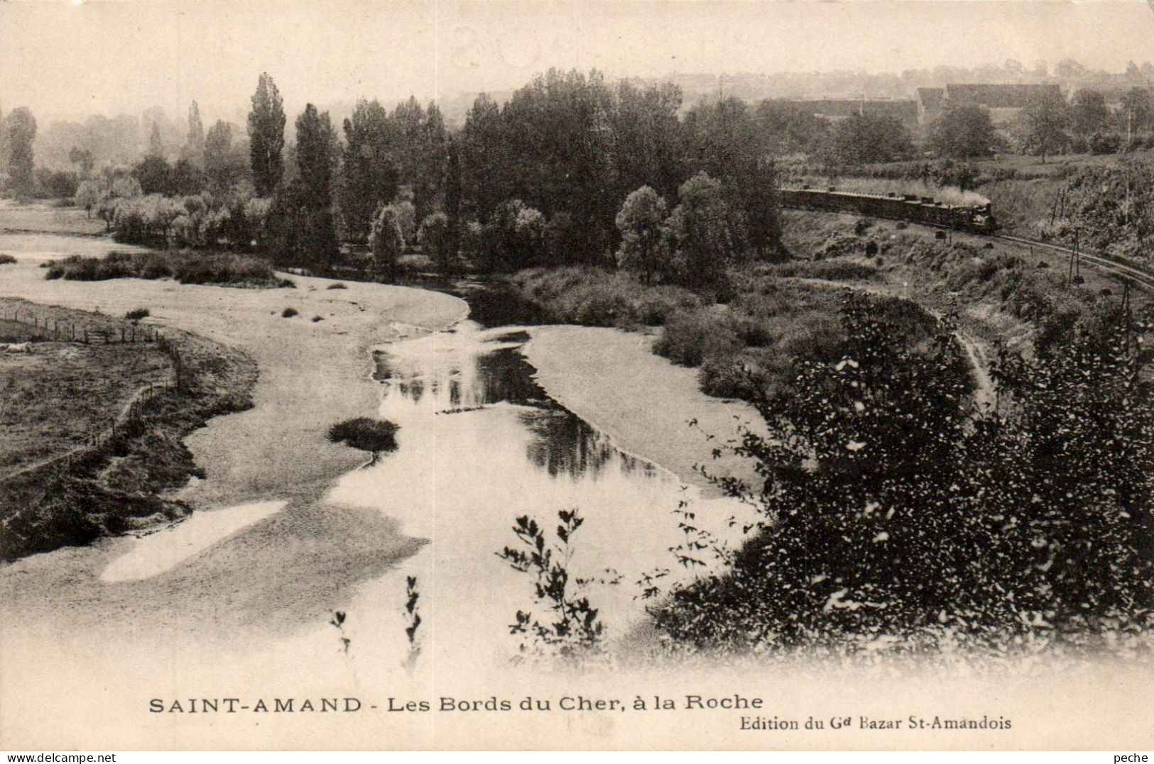 N°2535 W -cpa Saint Amand -les Bords Du Cher à La Roche- - Saint-Amand-Montrond