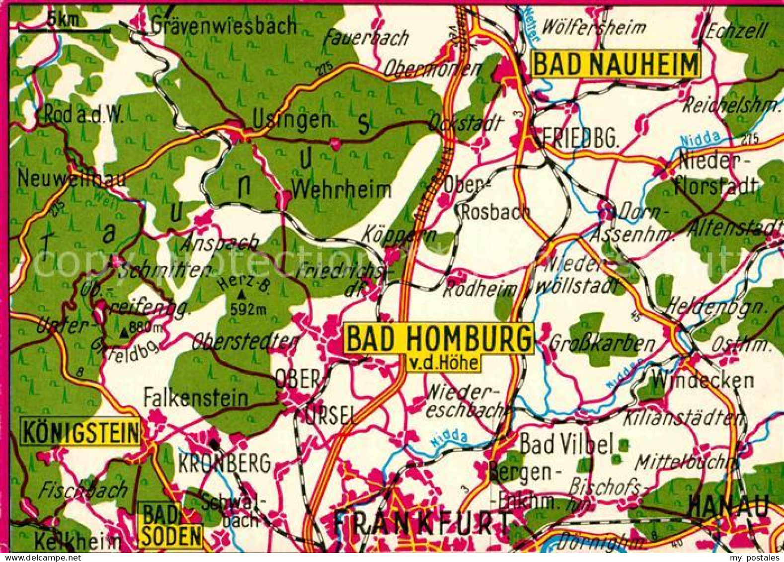 72782847 Bad Homburg Gebietskarte Bad Homburg - Bad Homburg