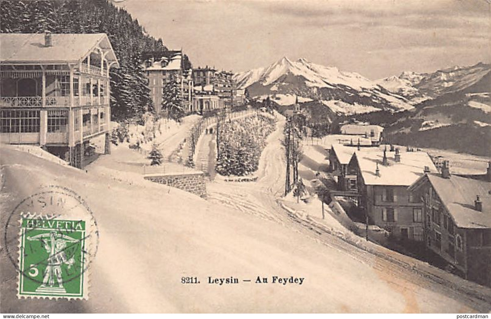 Suisse - Leysin (VD) Au Fedey - Ed. Louis Burgy 8211 - Leysin