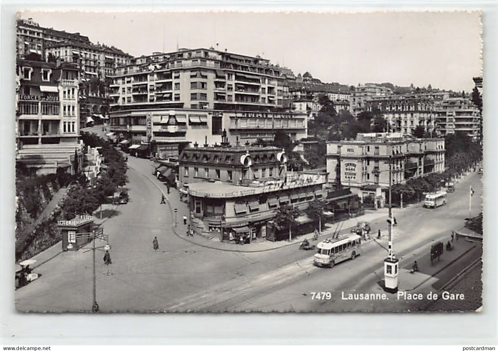 Suisse - Lausanne (VD) Place De La Gare - Rex - Meubles Luce - Restaurant Continental - Ed. Jaeger  - Lausanne