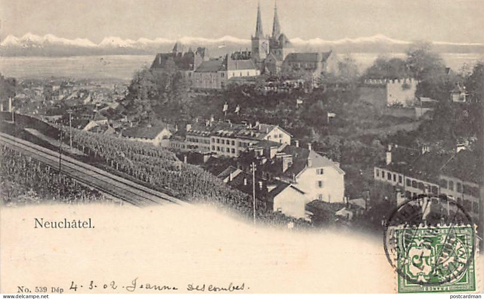Suisse - Neuchâtel - Vue Générale - Année 1902 - Ed. Inconnu  - Neuchâtel
