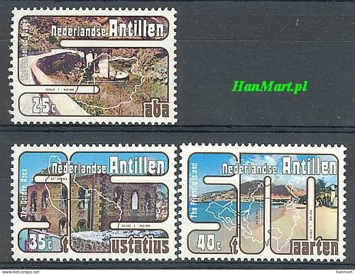 Netherlands Antilles 1977 Mi 345-347 MNH  (ZS2 DTA345-347) - Monuments