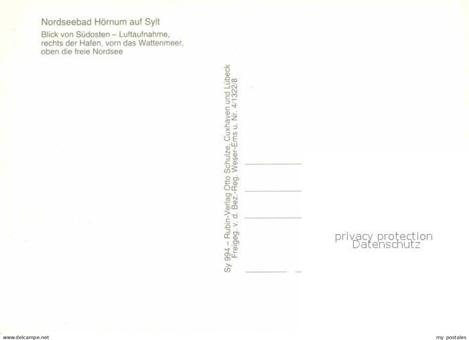 72782807 Hoernum Sylt Fliegeraufnahme Hoernum - Other & Unclassified