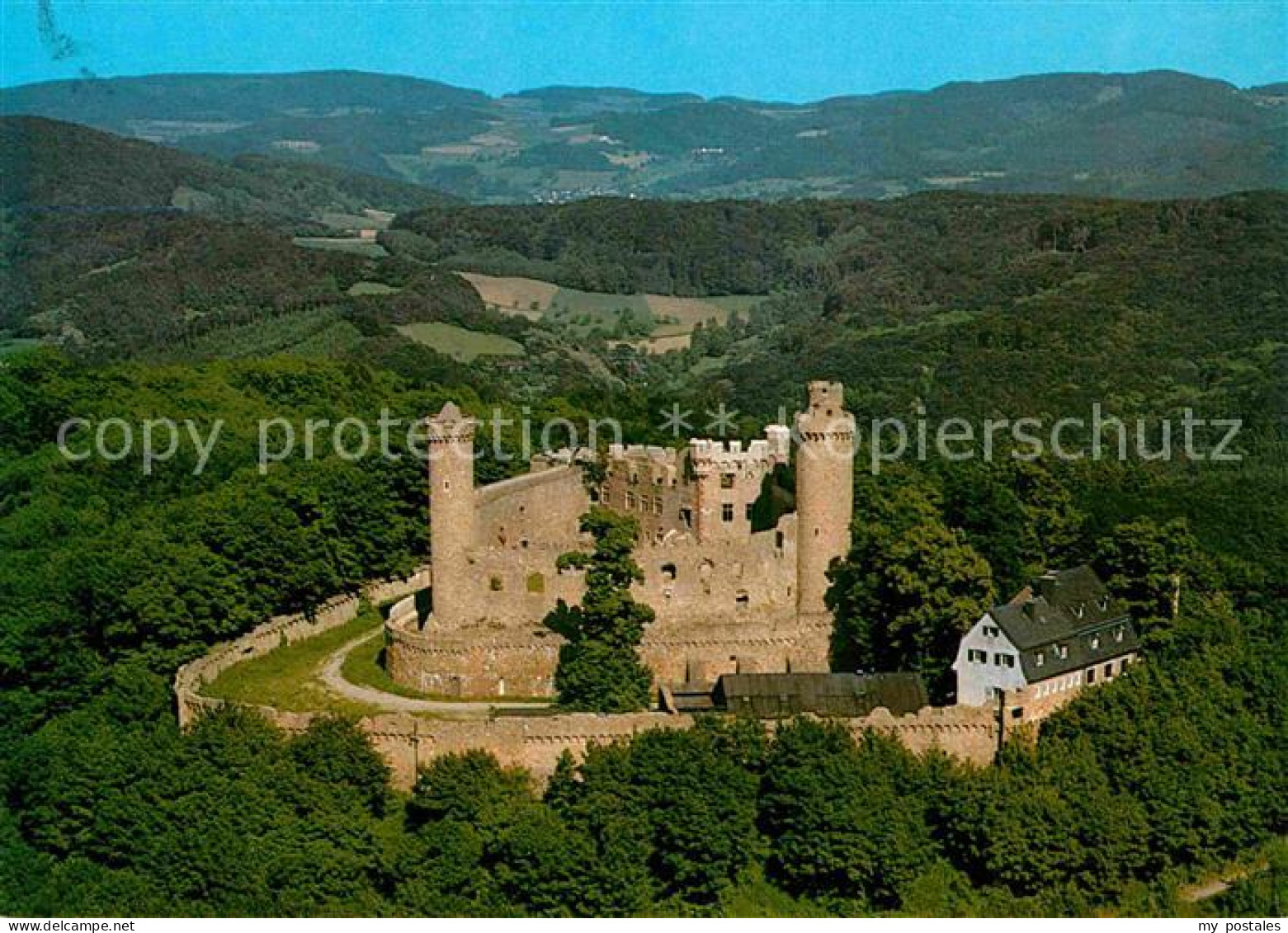 72782805 Auerbach Bergstrasse Burgruine Auerbacher Schloss Fliegeraufnahme Auerb - Bensheim