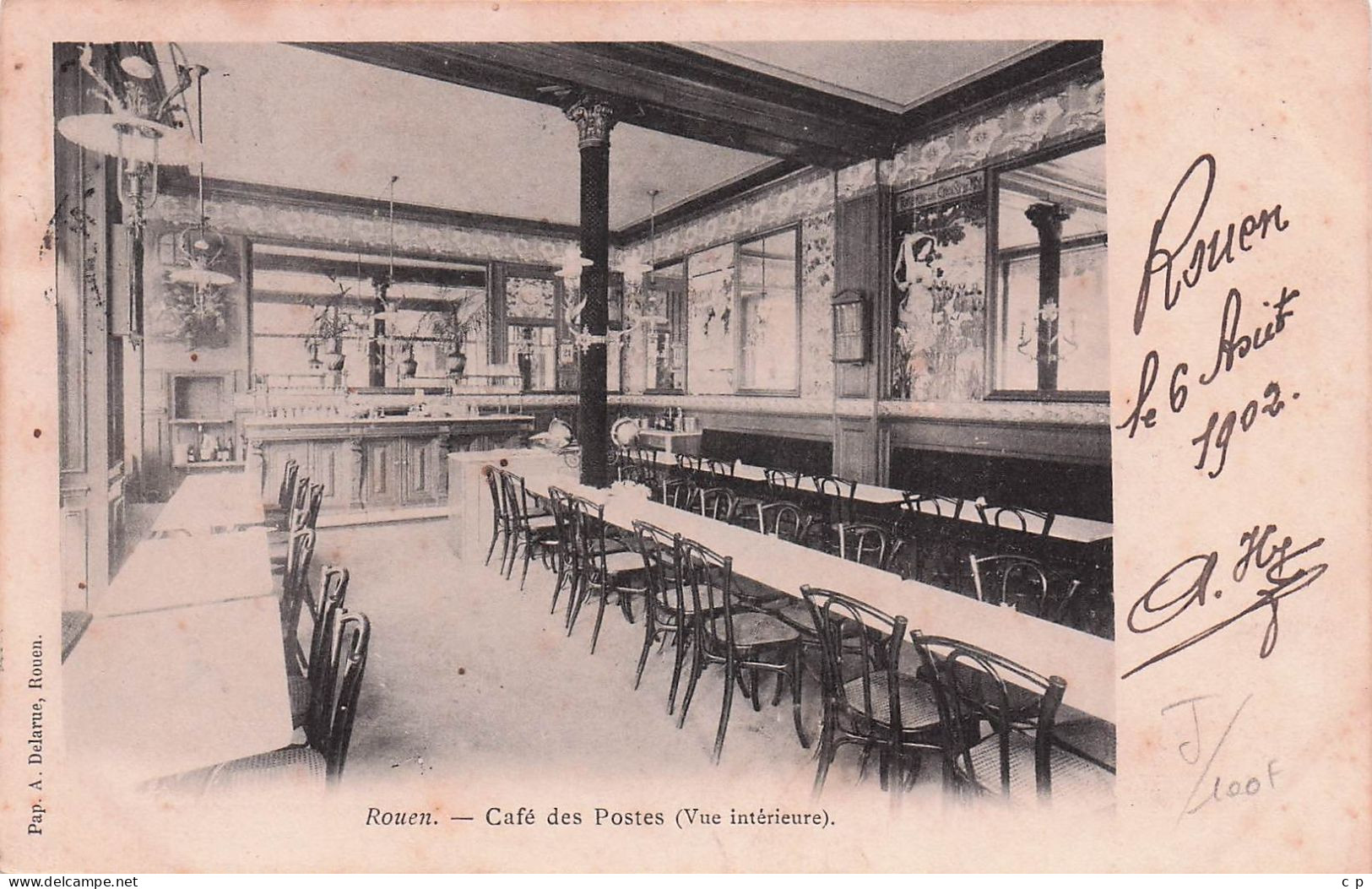 Rouen  -  Cafe Des Postes  -  CPA °J - Rouen