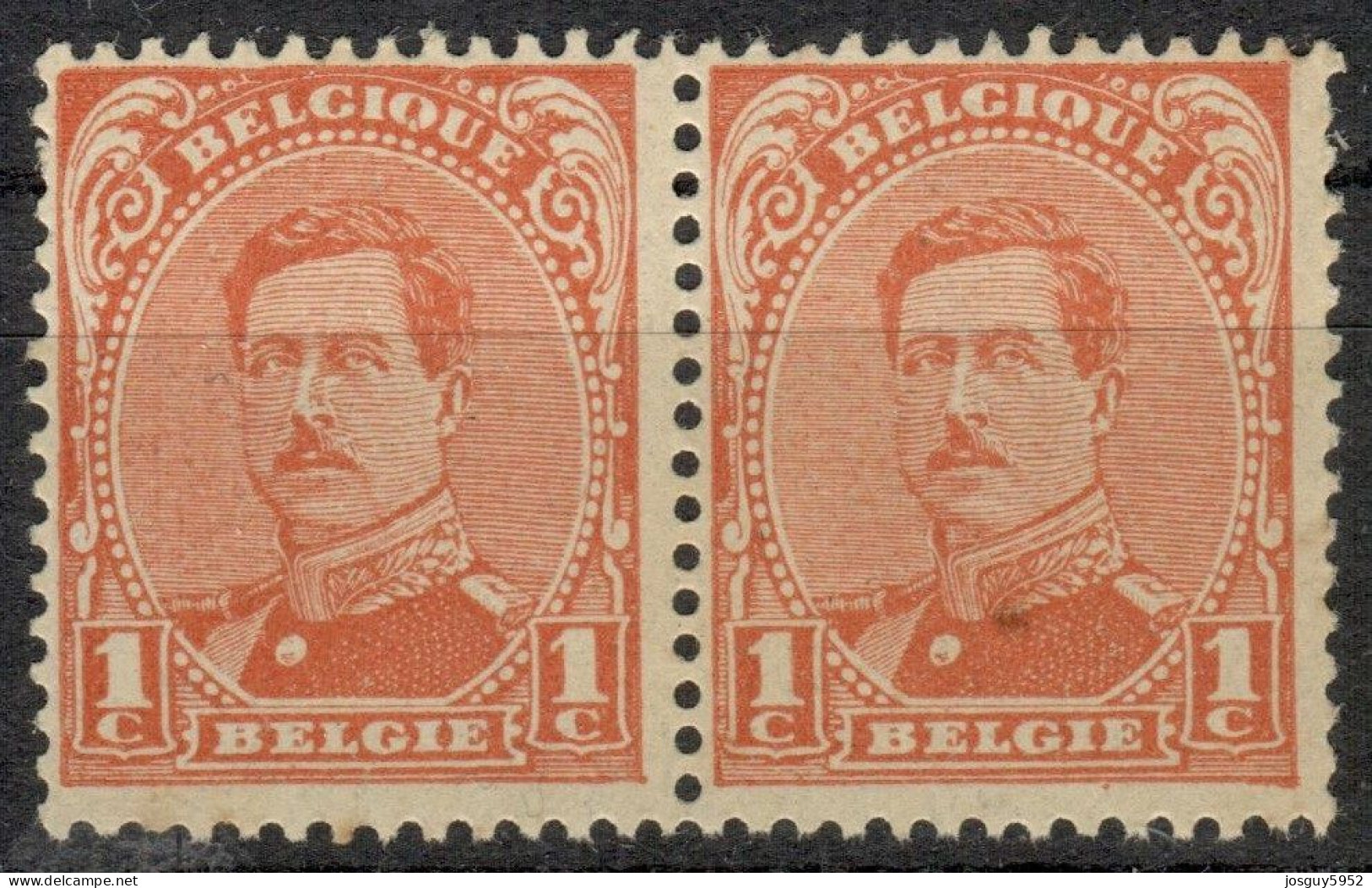 BELGIE 1915 - ALBERT I - BLOK 2 X N° 135 - MNH** - 1915-1920 Albert I.