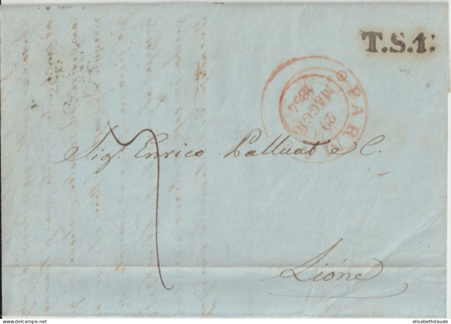 1854 - DUCHE DE PARME - LETTRE De PARMA => LYON - Parme