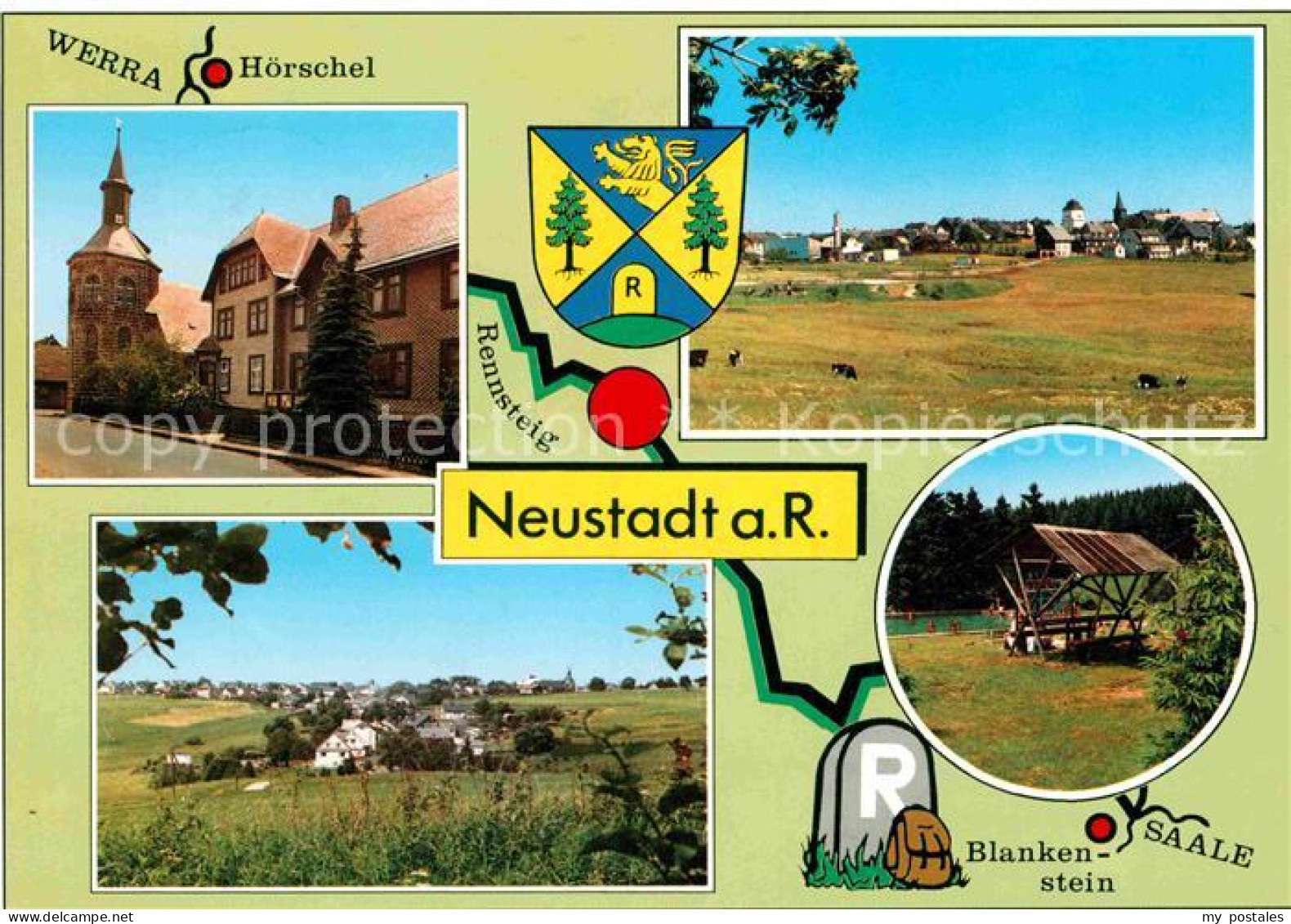 72782773 Neustadt Rennsteig Kirche Panorama Futterkrippe Neustadt Rennsteig - Autres & Non Classés