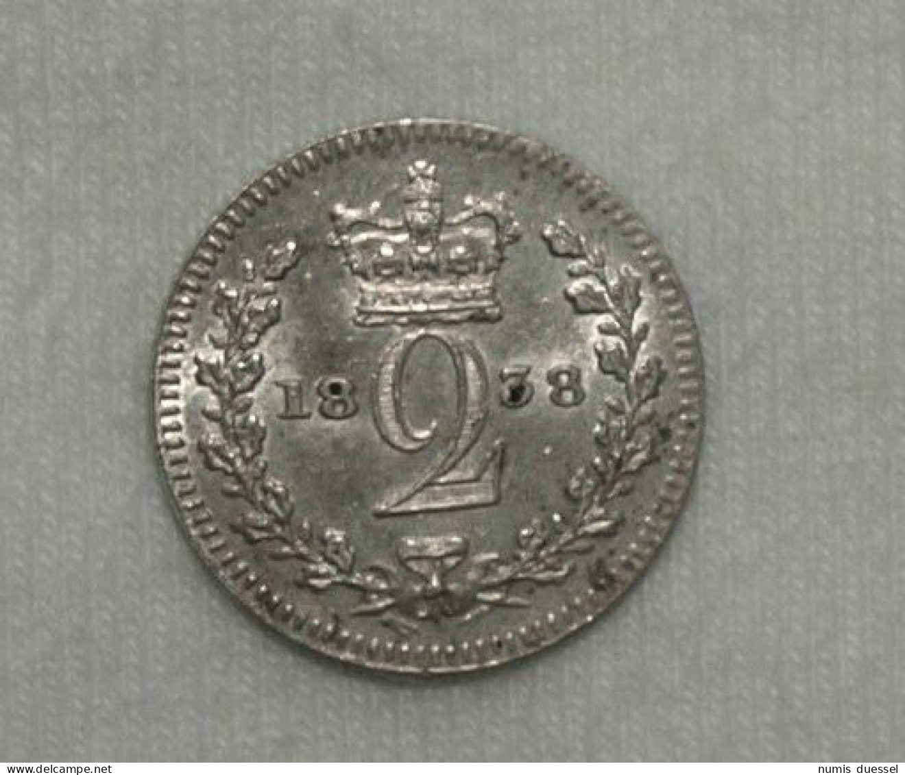 Silber/Silver Prooflike Maundy Großbritannien/Great Britain Victoria Young Head, 1838, 2 Pence UNC - Maundy Sets & Gedenkmünzen