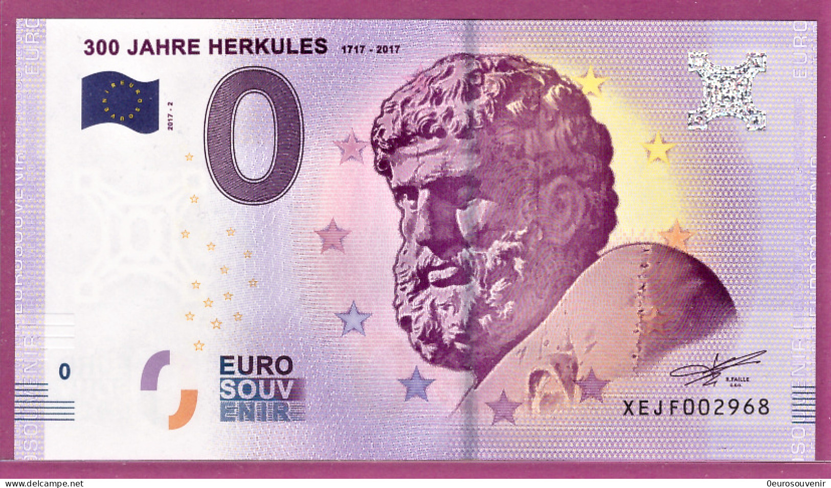 0-Euro XEJF 2017-2 300 JAHRE HERKULES 1717 - 2017 - SCHLOSSPARK KASSEL S-2b Kupfer - Private Proofs / Unofficial